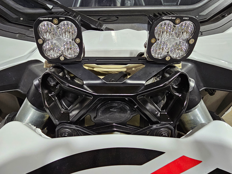 Elektric Off Road 2017+ Can-Am Maverick X3 Front Shock Mount Brace with Light Mount - Black