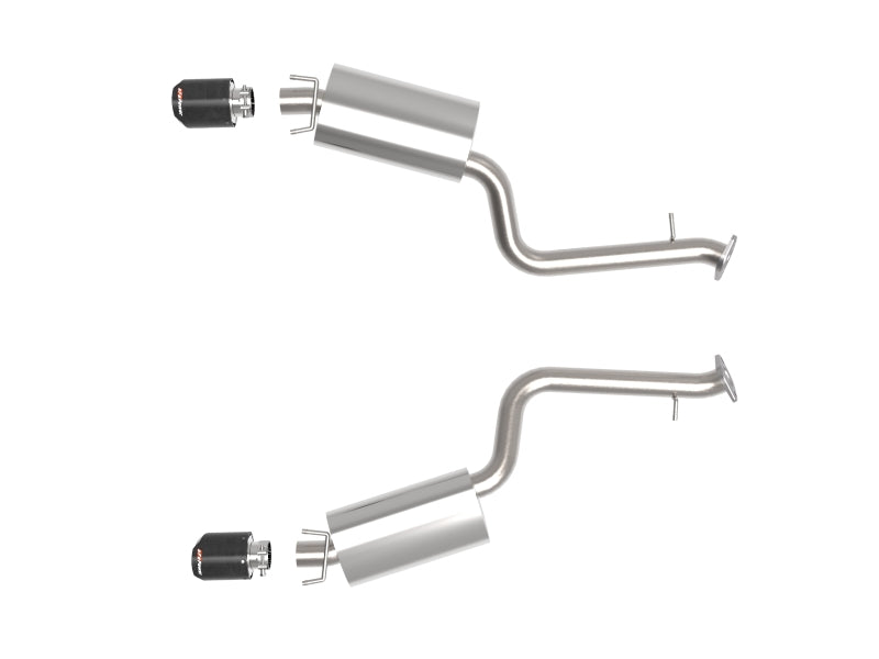 aFe Takeda Axle-Back Exhaust System with Carbon Fiber Tips for Lexus IS350 2014-2023, Part 49-36060-C