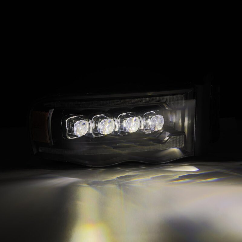 AlphaRex arx880564 NOVA LED Projector Headlights for 2002-2005 Dodge Ram 1500, Plank Style, Black Housing