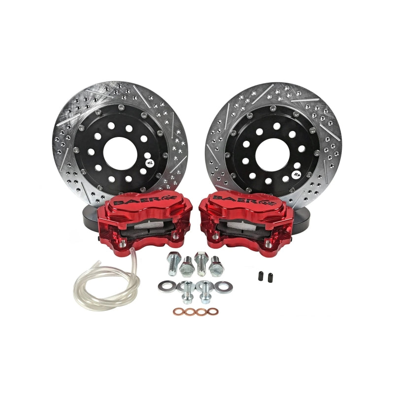 Baer Brakes 15-23 Ford Mustang SS4+ Deep Stage Front Brake Kit - Fire Red, Part BAE4261428FR