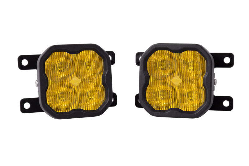 Diode Dynamics SS3 Pro Type AS Fog Light Bracket Kit ABL Yellow SAE Fog for Ford Focus and Transit Connect