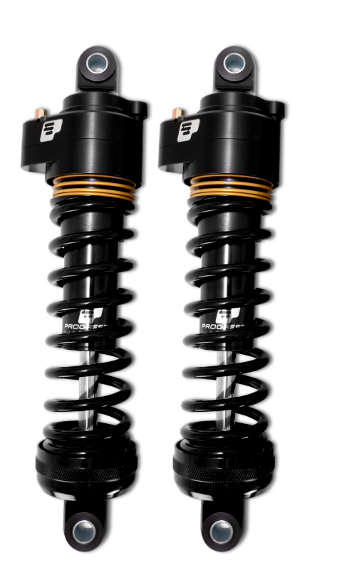 Progressive Harley Ultra Touring-QPS 944 Series Shocks, 13in, 12in Ride Height Standard - Black / Go