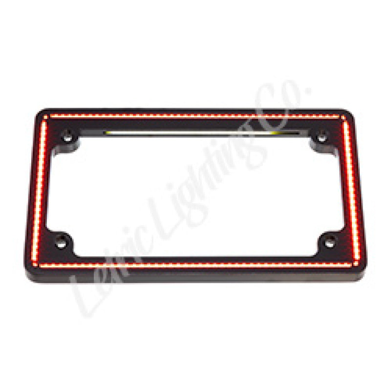 Letric Lighting Indian Twin Perfect Plate License Plate Frame, Matte Black, Part Number letLLC-IPPL-M1