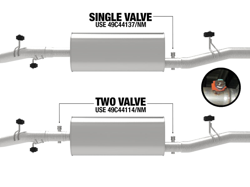 aFe Apollo GT Series 3-Inch 409 Stainless Steel Muffler Delete Pipe for 2019-2020 GM Silverado/Sierra 1500 6.2L V8