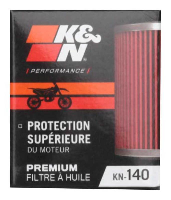 K&N Engineering KN-140 Powersports Premium Oil Filter for Yamaha and Husqvarna