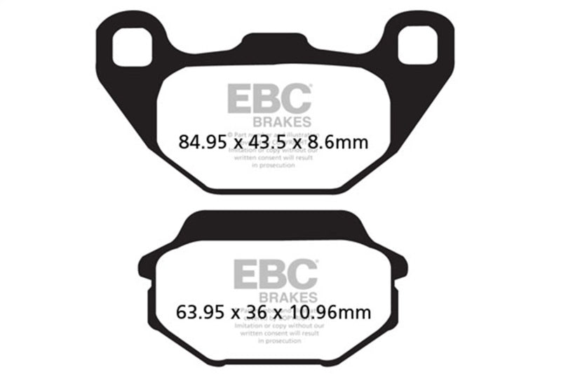 EBC Powersports SFA305 Organic Front Left Brake Pads for Kymco Scooters