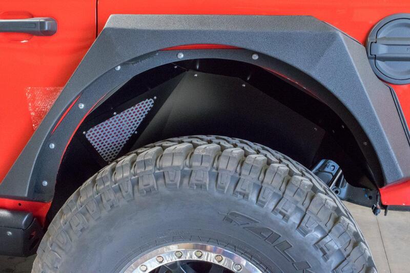 DV8 Offroad INFEND-03RB Rear Inner Fenders for 2018-2025 Jeep Wrangler JL/JLU, Black