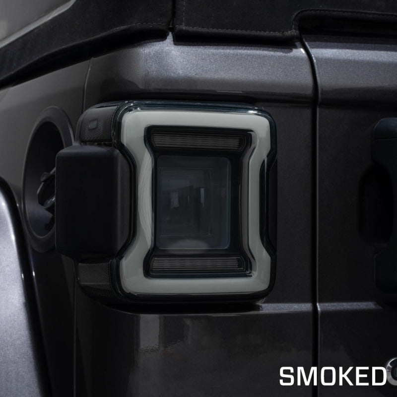 Form Lighting 2018-2023 Jeep Wrangler LED Tail Lights Smoke - Sequential Turn Signal & Dual Reverse Lights
