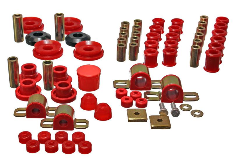 Energy Suspension - eng7.18107R - 1995-1998 Nissan 240SX S14 Red Hyper-Flex Master Bushing Set