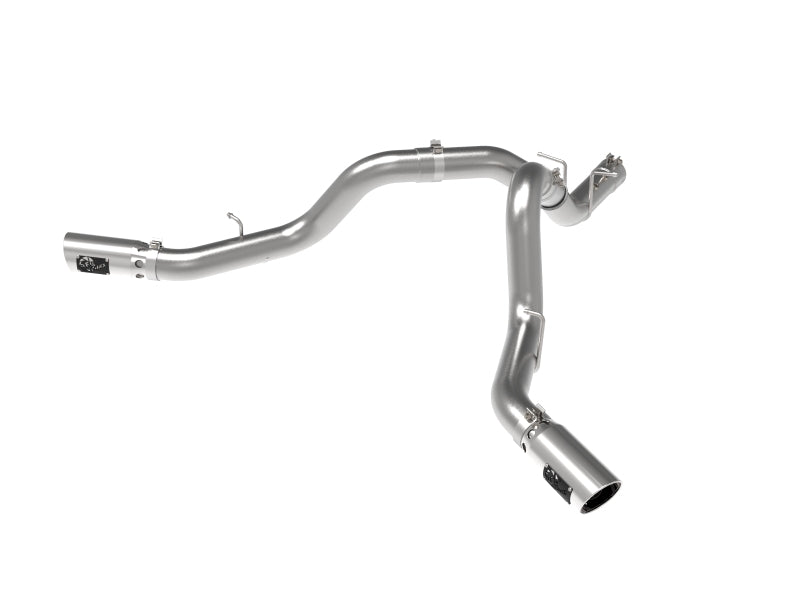 aFe Large Bore-HD 4-Inch 409 Stainless Steel DPF-Back Exhaust System with Polished Tips for 2020-2026 GM Diesel Trucks 6.6L L5P | 49-44126-P