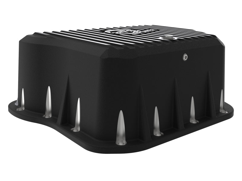 aFe POWER Pro Series Transmission Pan, Black with Machined Fins, Part Number 46-70052, Dodge Diesel Trucks 1994-2007 5.9L