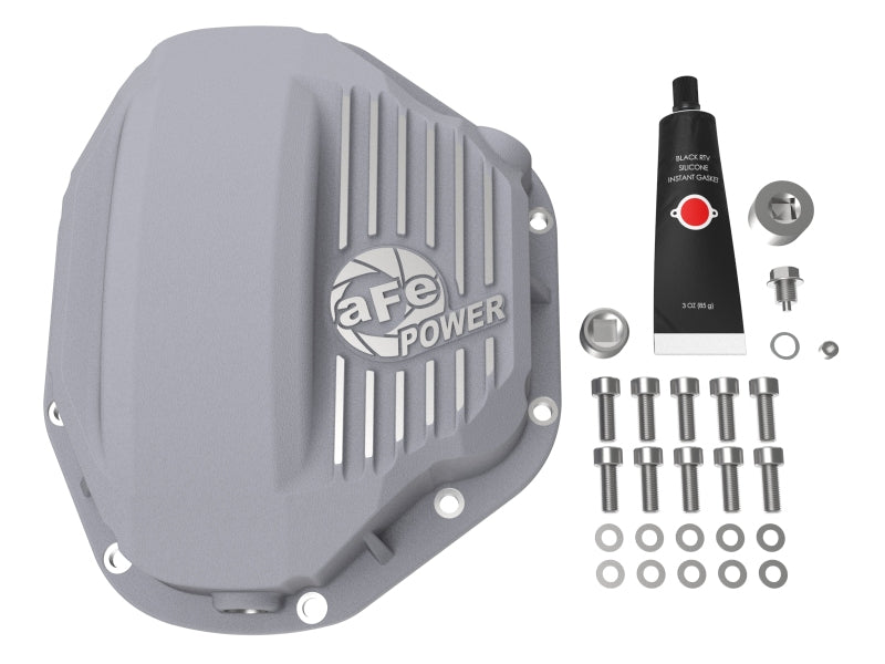 aFe Street Series Rear Differential Cover Raw with Machined Fins, Part Number 46-70030