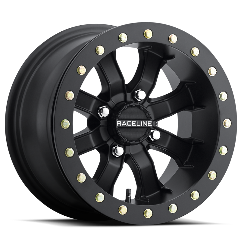 Raceline A71B Mamba 15x7 Cast Satin Black Beadlock Wheel, 4x156 Bolt Pattern