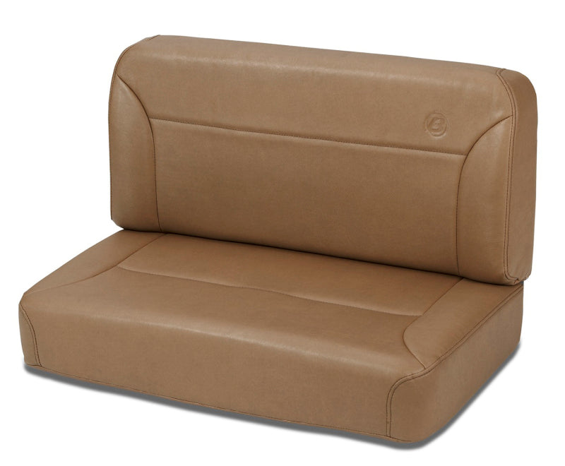 Bestop Trailmax II Fixed Rear Bench Seat for Jeep CJ5, CJ7, and Wrangler YJ – All Vinyl Spice