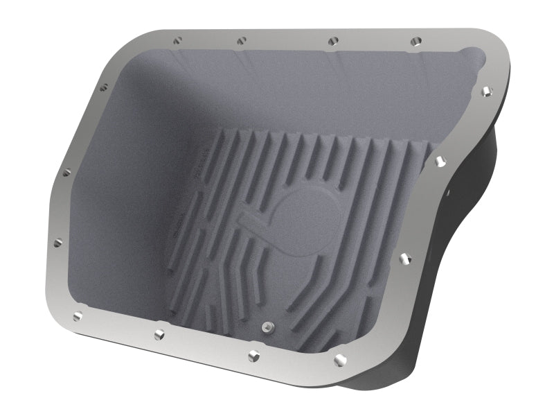 aFe POWER Pro Series Transmission Pan, Black with Machined Fins, Part Number 46-70052, Dodge Diesel Trucks 1994-2007 5.9L