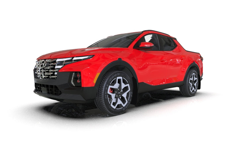 Rally Armor 2022 Hyundai Santa Cruz Black Mud Flap w/ Red Logo