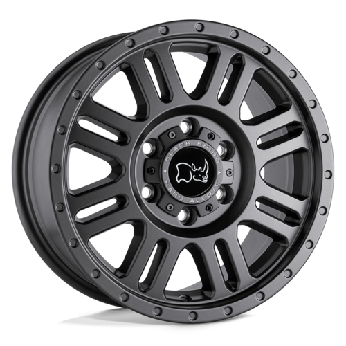 Black Rhino Hard Alloys Yellowstone 16-Inch Matte Gunmetal Wheel, 6x130 Bolt Pattern, +45 Offset