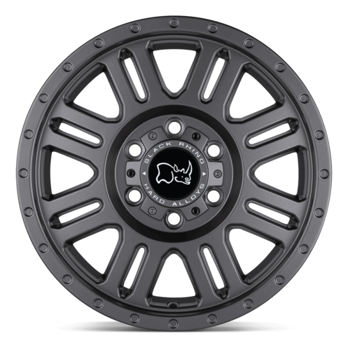 Black Rhino Hard Alloys Yellowstone 16-Inch Matte Gunmetal Wheel, 6x130 Bolt Pattern, +45 Offset