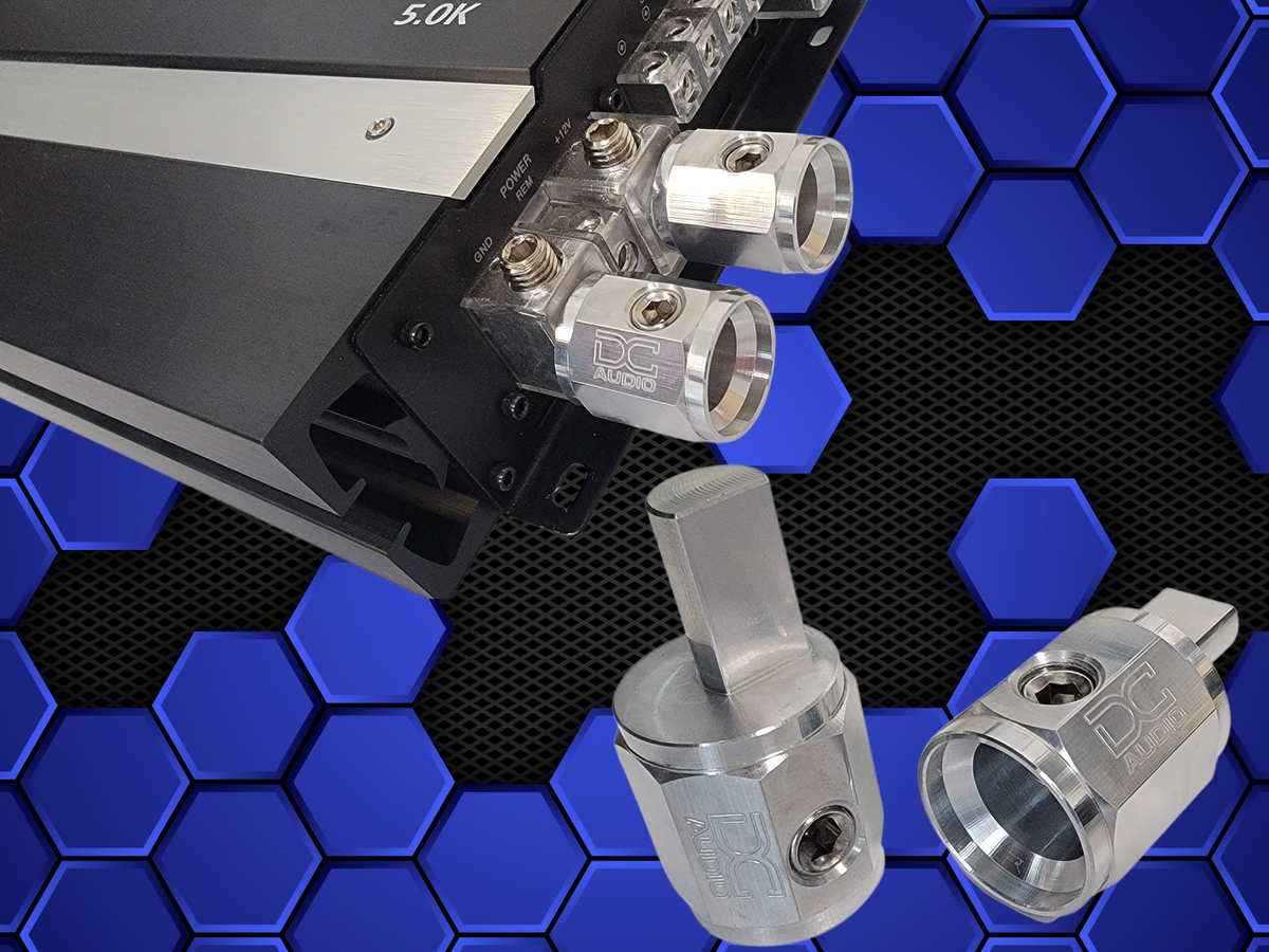 DC Audio "OCT 2/1 WR" Octo Series 2/0 to 1/0 Wire Reducers for Amplifiers Aluminum