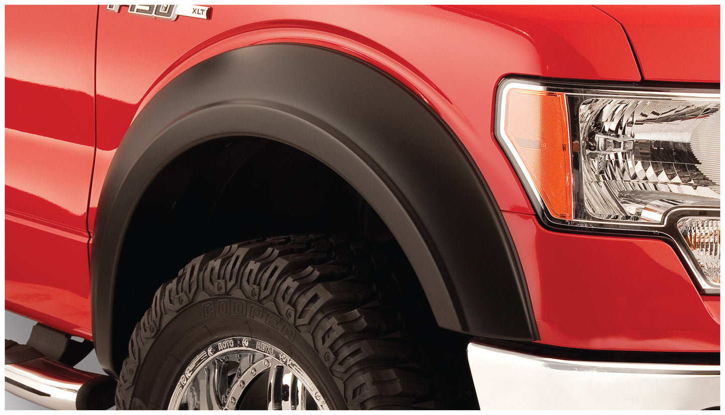 Bushwacker - 20904-11 - Fender Flare -  20904-11 Black Extend-A-Fender Style Smooth Finish 4-Piece Fender Flare Set for 1992-1996 Ford Bronco, F-150, F-250; 1992-1997 F-350 Super Duty - P/N: 20904-11