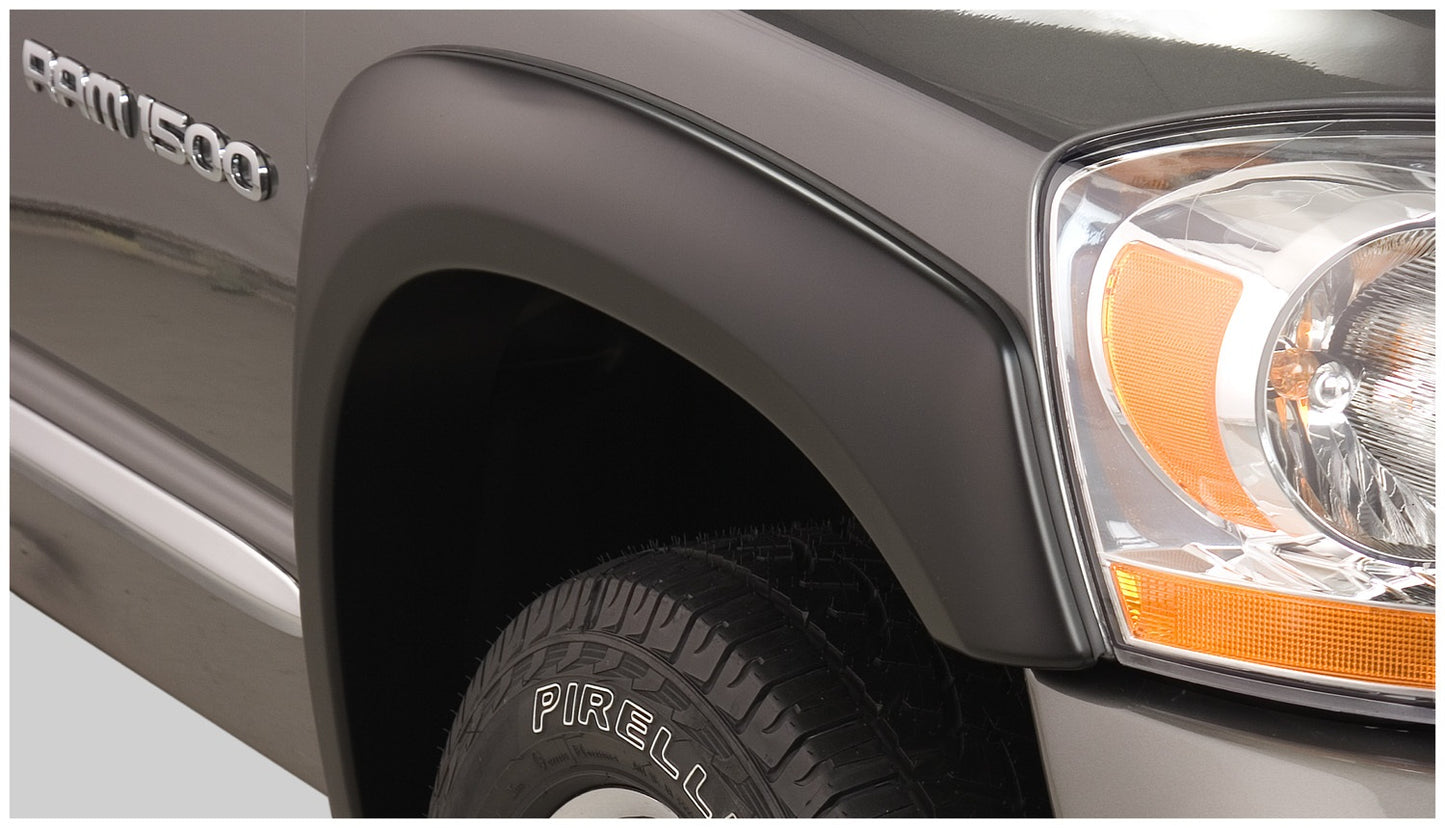 Bushwacker - 50905-02 - Fender Flare -  50905-02 Black OE-Style Smooth Finish 4-Piece Fender Flare Set for 2002-2005 Dodge Ram 1500; 2003-2005 Ram 2500, 3500 (Excludes Dually) - P/N: 50905-02