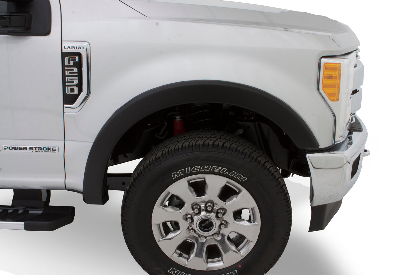 Bushwacker - 20918-02 - Fender Flare -  20918-02 Black OE-Style Smooth Finish 4-Piece Fender Flare Set for 2008-2010 Ford F-250/F-350 Super Duty - P/N: 20918-02