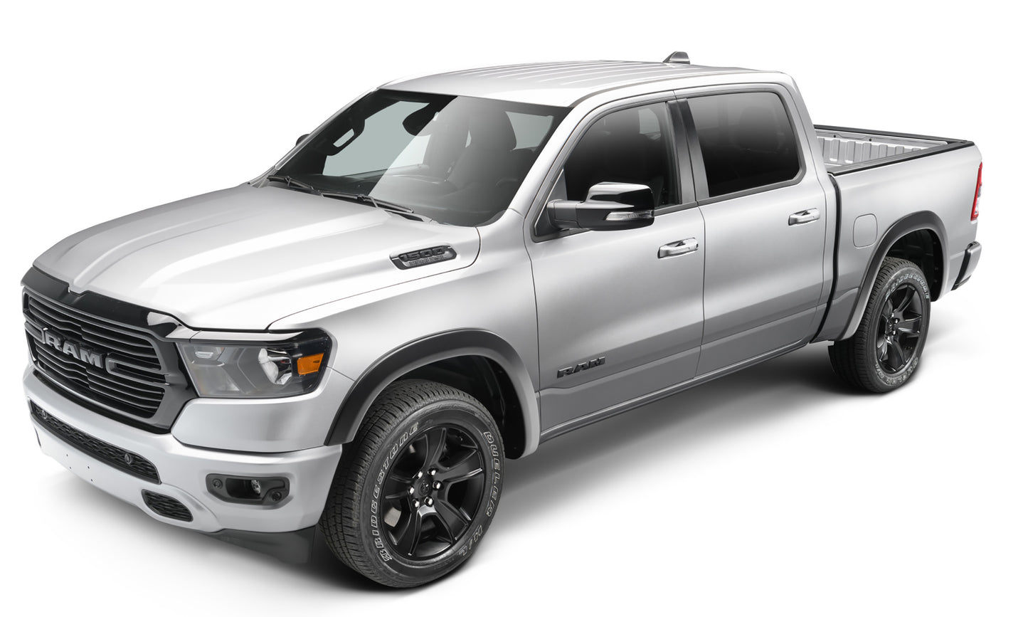 Bushwacker - 50928-02 - Fender Flare -  50928-02 Black OE-Style Smooth Finish 4-Piece Fender Flare Set for 2019-2022 Ram 1500; Will not fit Rebel and TRX models - P/N: 50928-02