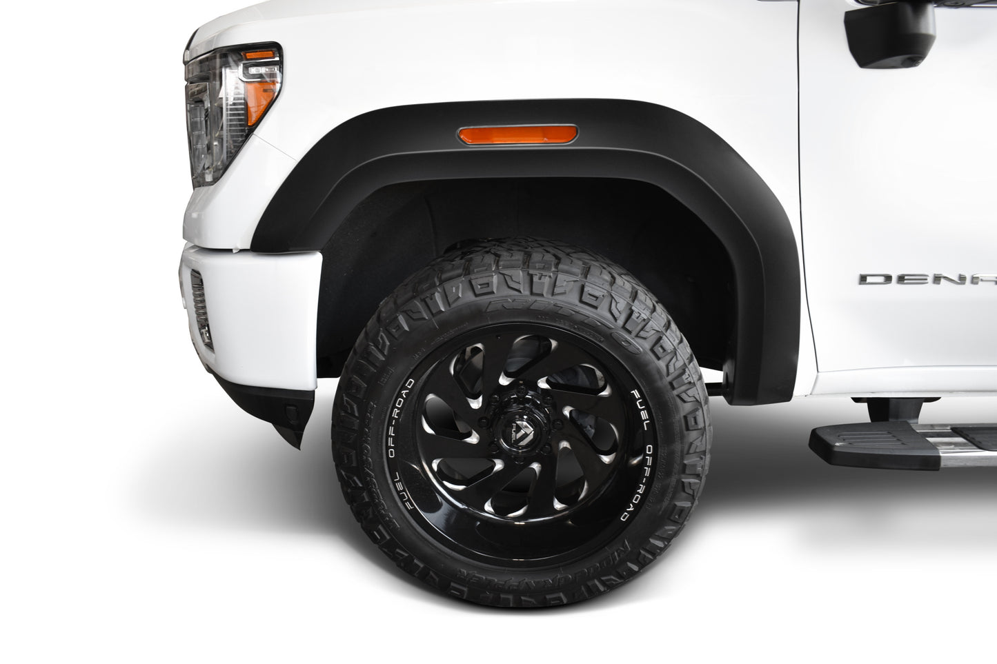 Bushwacker - 40988-02 - Fender Flare -  40988-02 Black Extend-A-Fender Style Smooth Finish 4-Piece Fender Flare Set for 2020-2023 GMC Sierra 2500 HD/3500 HD - P/N: 40988-02