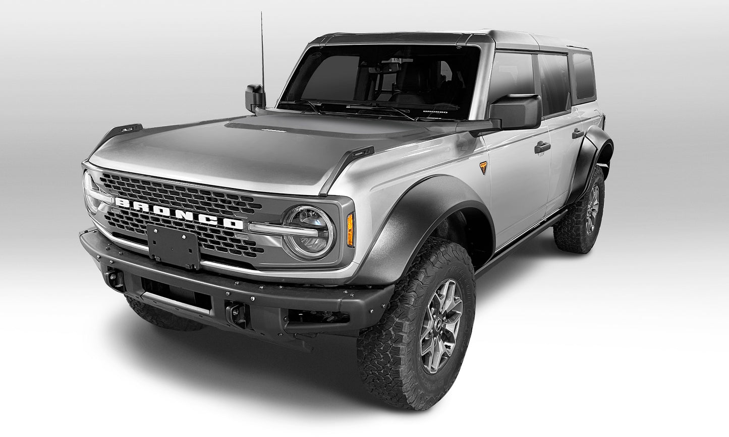 Bushwacker - 20961-02 - Fender Flare -  20961-02 Black Extend-A-Fender Style Smooth Finish 4-Piece Fender Flare Set for 2021-2023 Ford Bronco, 4-Dr - P/N: 20961-02