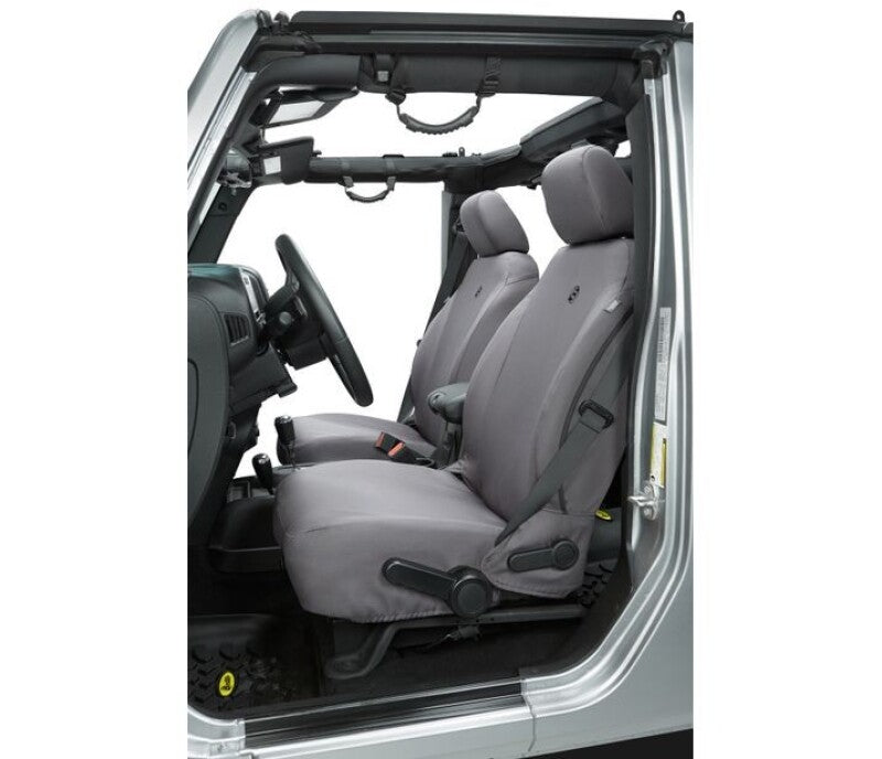 Bestop 13-18 Jeep Wrangler JK Front Seat Covers (Charcoal) | Durable and Custom Fit Protection