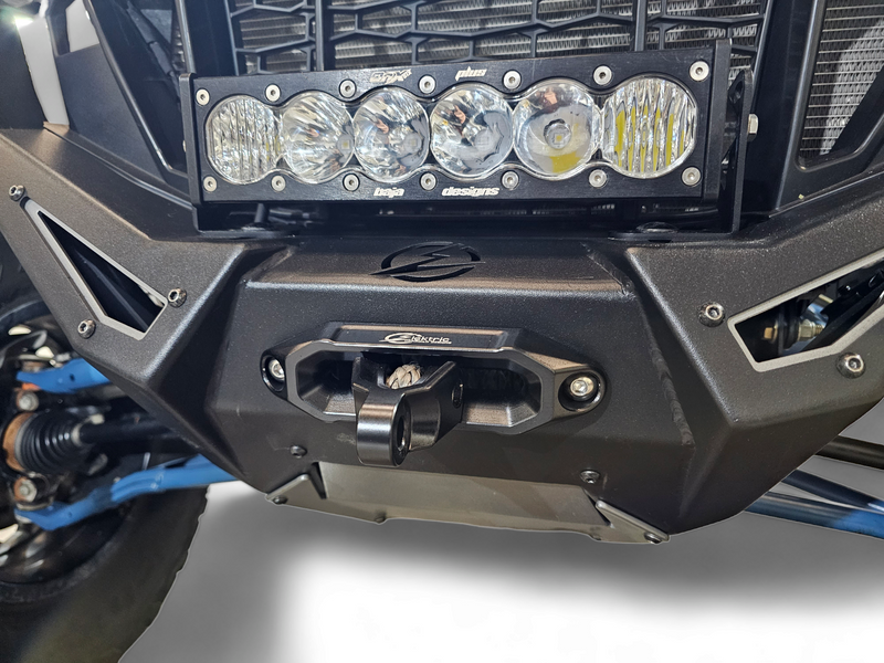Elektric Off Road Winch Hawse Fairlead and Hook Combo - Anodized Black for UTVs