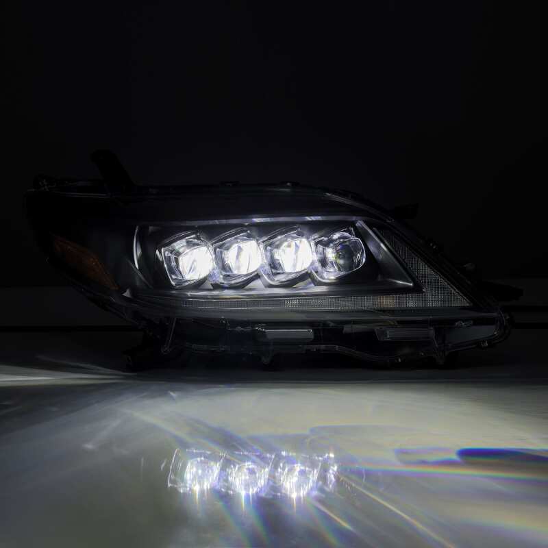 AlphaRex NOVA LED Projector Headlights for 2011–2012 Toyota Sienna, Plank Style, Black Housing
