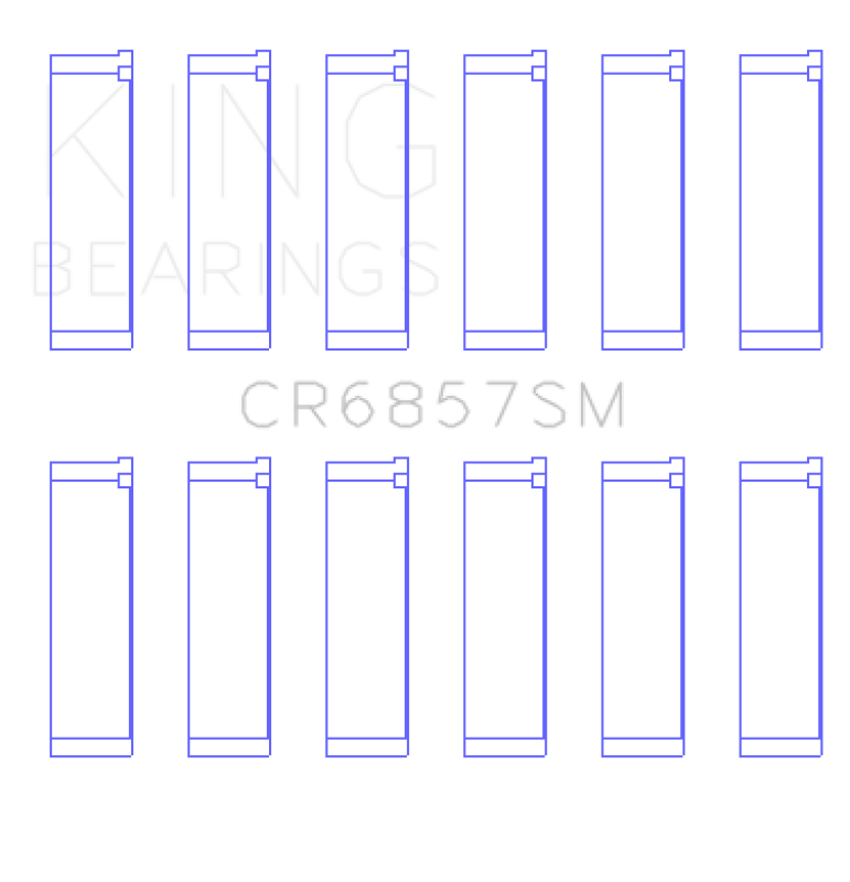 King Engine Bearings CR6857SM Standard Connecting Rod Bearing Set for Chrysler Pentastar 3.6L ERB V6