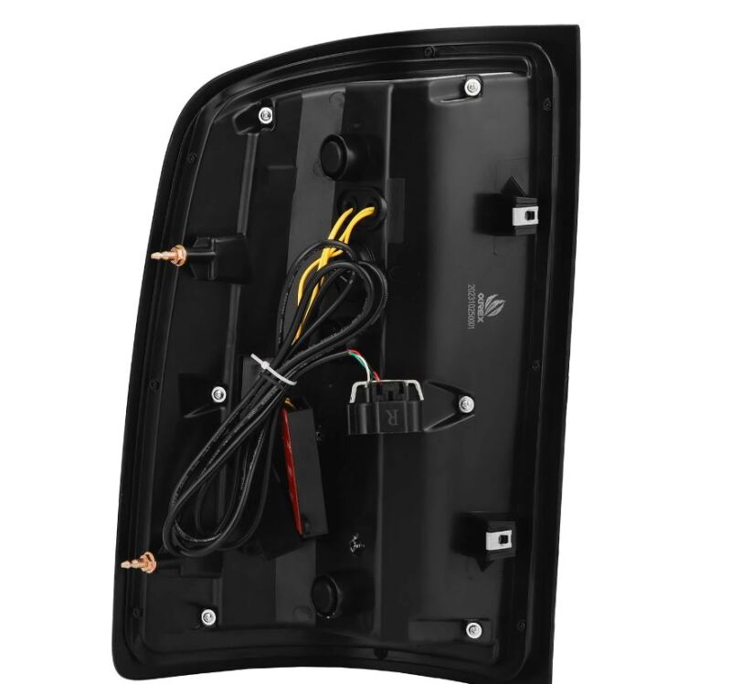 AlphaRex Luxx Series LED Tail Lights for 2007-2013 GMC Sierra HD, Alpha Black - ARX630070