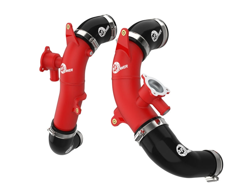 aFe BladeRunner 2.5-Inch Aluminum Hot Charge Pipe Red for 2022–2026 Toyota Land Cruiser J300 V6 3.4L Twin-Turbo, Part 46-20558-R