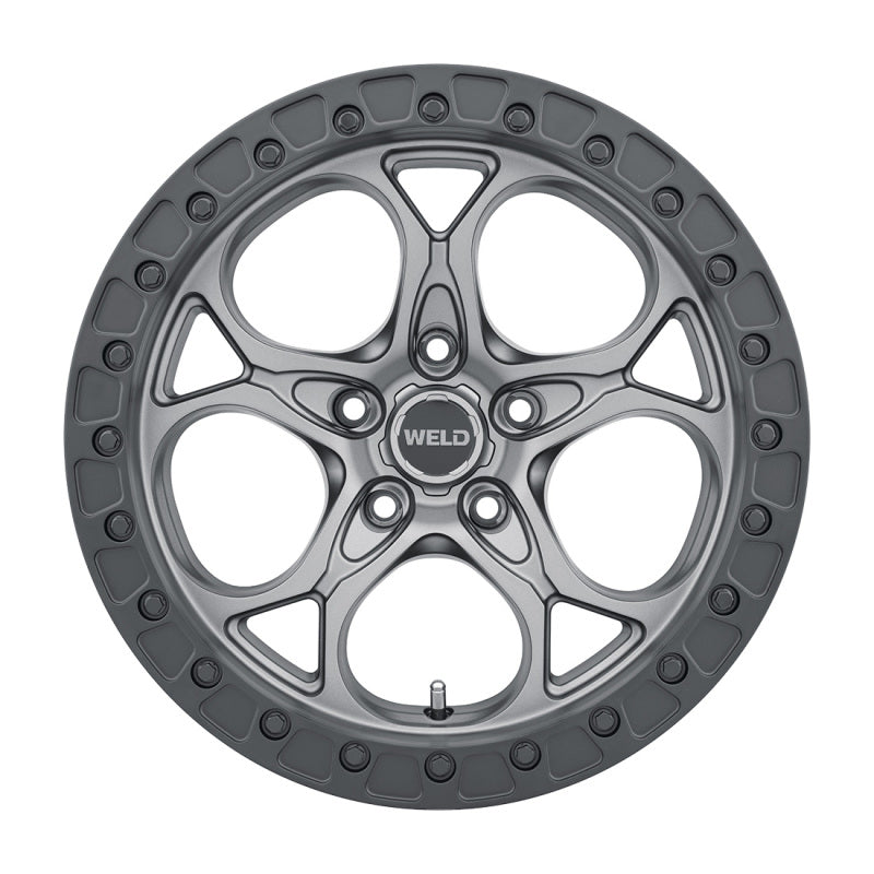 Weld W107 17X9.0 Ledge 5X127 ET-12 BS4.50 Satin Gun Satin Black 71.5