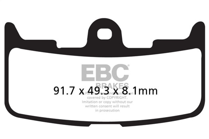 EBC Powersports FA345HH Double-H Sintered Front Brake Pads for 2002-2005 Buell Firebolt and Lightning