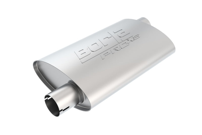 Borla ProXS Universal Muffler 400491, 3-Inch Offset Inlet and Outlet, Notched Necks