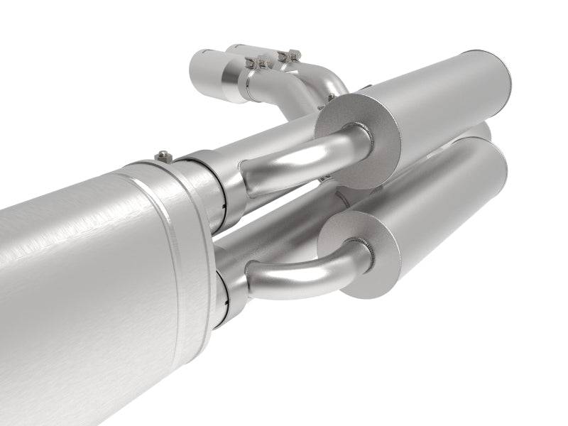 aFe Rebel Series 3-Inch 409 Stainless Steel Cat-Back Exhaust with Polished Tips, Part Number 49-43117-P