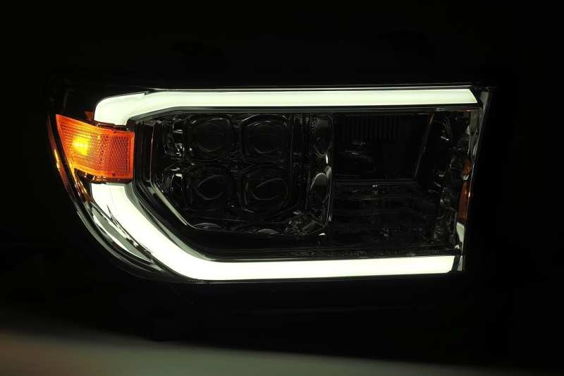 AlphaRex 07-13 Toyota Sequoia (w/Lvl Adj) NOVA LED Proj Headlights Plank Alpha Blk w/Seq Signal/RDL