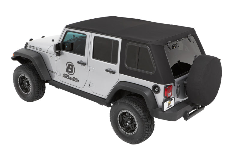 Bestop Trektop Pro for Jeep Wrangler JK 2007-2018, 4-Door - Premium Black Twill