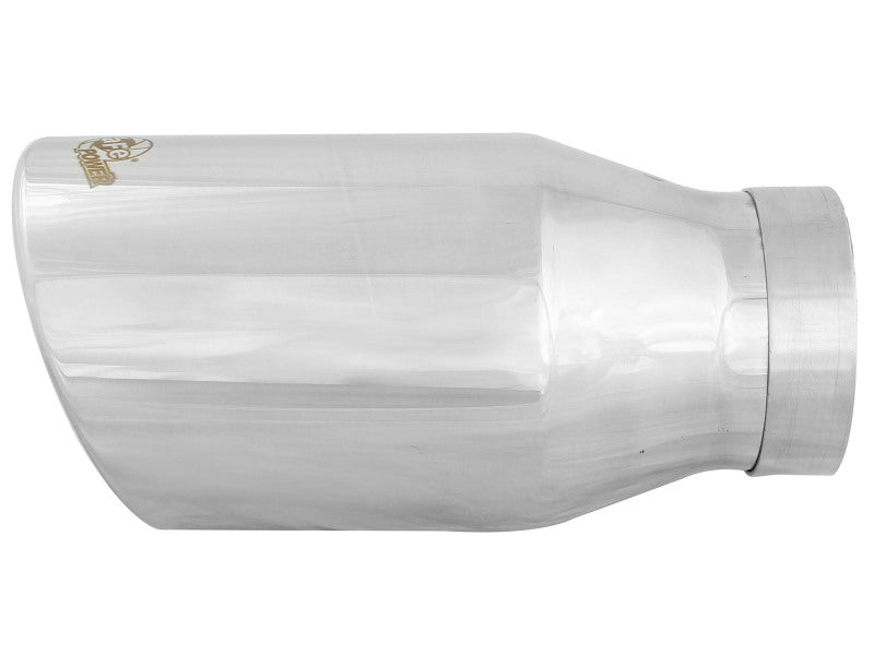 aFe MACH Force-Xp 304 Stainless Steel Exhaust Tip, Polished, 4-Inch Inlet, 6-Inch Outlet, 12-Inch Length