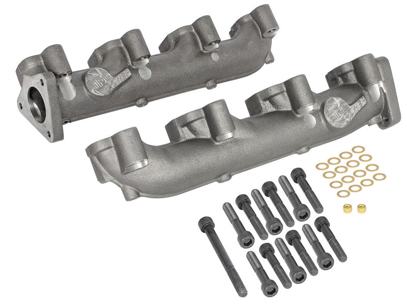 aFe Power BladeRunner Ported Ductile Iron Exhaust Manifold for 2001-2016 GM Diesel Trucks 6.6L V8, aFe46-40024