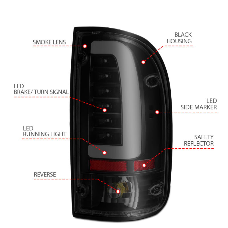 ANZO 1995-2004 Toyota Tacoma LED Taillights (Pair)