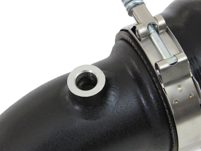 aFe BladeRunner 3-Inch Aluminum Cold Charge Pipe, Black, Part Number 46-20149-B, for 2011-2016 Ford 6.7L Power Stroke Diesel Trucks