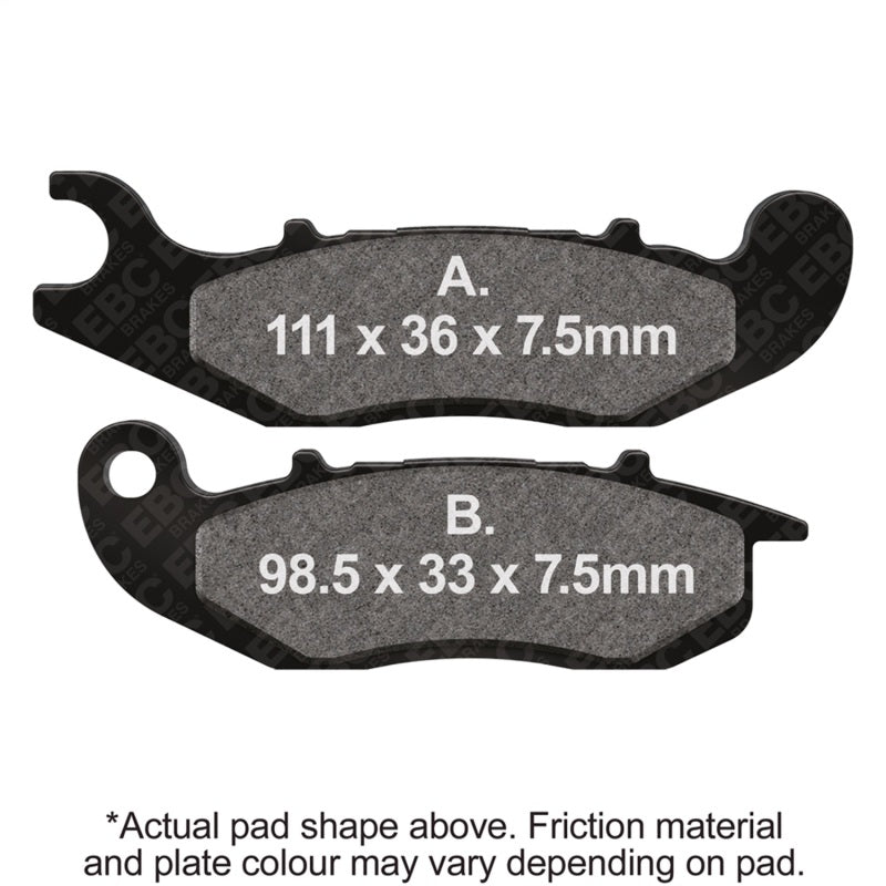 EBC Powersports FA465R R Series Sintered Front Brake Pads for 2013-2021 Honda CRF250L