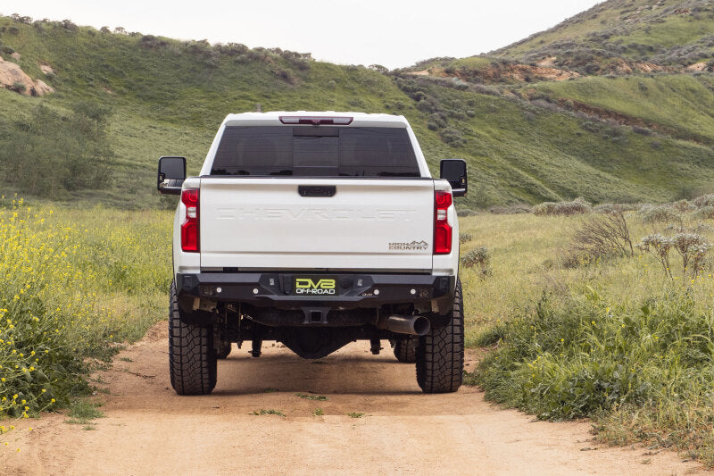 DV8 Offroad Spec Series Rear Bumper for 2020-2023 Chevy Silverado and GMC Sierra 2500/3500 HD, Part Number dveRBCS2-03
