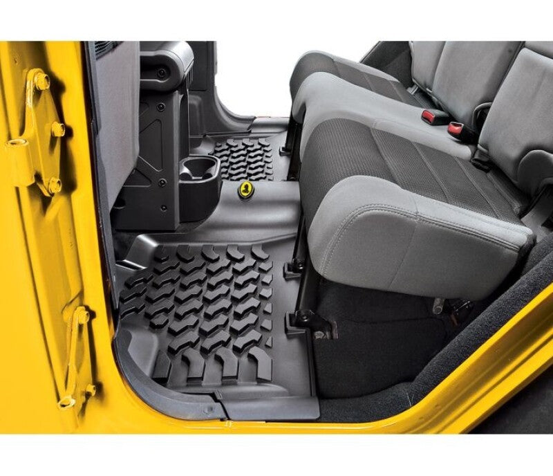 Bestop 07-18 Jeep Wrangler JK 4-Door Rear Floor Mats - Black