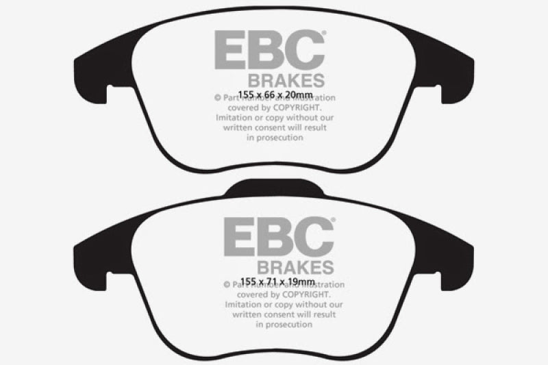 EBC 15 and up Audi Q3 2.0 Turbo Greenstuff Front Brake Pads