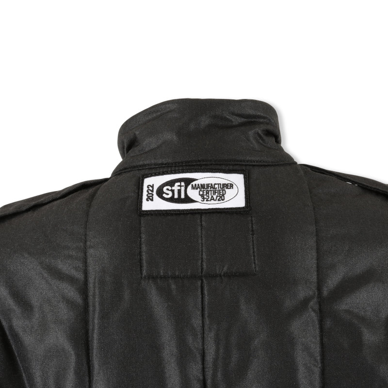 RaceQuip SFI-20 Racing Driver’s Fire Suit Jacket, Black, X-Large - Part RQP91930069RQP